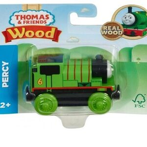 Thomas & Friends Wood Percy Fisher-Price Wooden Toy Train Ages Made W/ Real Wood
